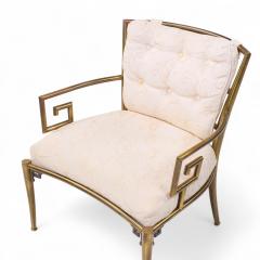  Mastercraft Mastercraft Mid Century Greek Key Lounge Chairs Pair - 4221764