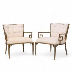  Mastercraft Mastercraft Mid Century Greek Key Lounge Chairs Pair - 4221932
