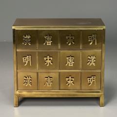  Mastercraft Mastercraft Mid Century Modern Commode Asian Motif Brass Bronze 1970s - 3791789