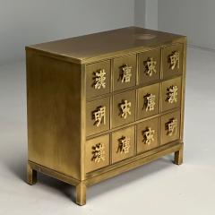  Mastercraft Mastercraft Mid Century Modern Commode Asian Motif Brass Bronze 1970s - 3791794