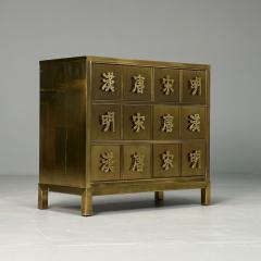  Mastercraft Mastercraft Mid Century Modern Commode Asian Motif Brass Bronze 1970s - 3791806