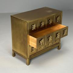  Mastercraft Mastercraft Mid Century Modern Commode Asian Motif Brass Bronze 1970s - 3791812