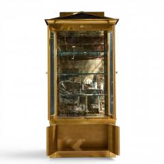  Mastercraft Mastercraft Neoclassical Brass and Glass Vitrine Cabinet - 4584629