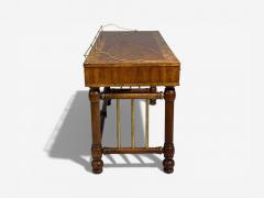  Mastercraft Mastercraft Style Hollywood Regency Writing Desk Burl Brass USA 1960s - 4476338