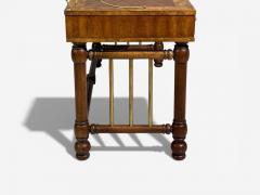  Mastercraft Mastercraft Style Hollywood Regency Writing Desk Burl Brass USA 1960s - 4476339