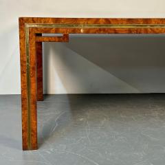  Mastercraft Mid Century Modern Mastercraft Dining Table Brass and Burlwood William Doezema - 3031329