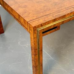  Mastercraft Mid Century Modern Mastercraft Dining Table Brass and Burlwood William Doezema - 3031330