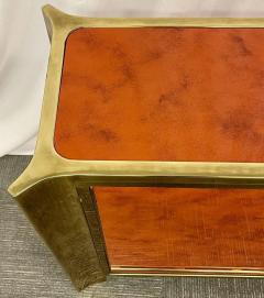  Mastercraft Mid Century Modern Small Cabinet by Mastercraft Lacquer Brass American 1980s - 2485804