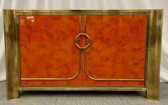  Mastercraft Mid Century Modern Small Cabinet by Mastercraft Lacquer Brass American 1980s - 2485834