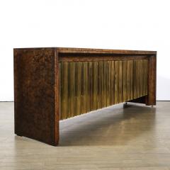  Mastercraft Mid Century Shadowbox Book Matched Carpathian Elm Sideboard by Mastercraft - 3599953