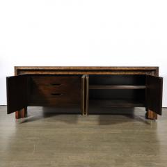  Mastercraft Mid Century Shadowbox Book Matched Carpathian Elm Sideboard by Mastercraft - 3600017