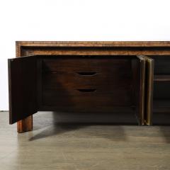  Mastercraft Mid Century Shadowbox Book Matched Carpathian Elm Sideboard by Mastercraft - 3600020