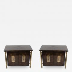  Mastercraft Pair of 2 Mid Century Burl Wood End Tables - 1444907