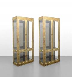  Mastercraft Pair of Acid Etched Brass Illuminated Etageres by Bernhard Rohne for Mastercraft - 4648226