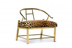  Mastercraft Pair of Brass Hollywood Regency Chairs in Leopard Velvet by Mastercraft C 1960s - 4473002