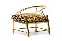  Mastercraft Pair of Brass Hollywood Regency Chairs in Leopard Velvet by Mastercraft C 1960s - 4473007