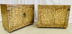  Mastercraft Pair of Custom Quality Tortoise Shell Decorated Cabinets Possibly Mastercraft - 3001310