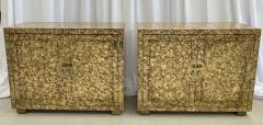  Mastercraft Pair of Custom Quality Tortoise Shell Decorated Cabinets Possibly Mastercraft - 3001311
