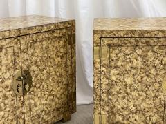  Mastercraft Pair of Custom Quality Tortoise Shell Decorated Cabinets Possibly Mastercraft - 3001312