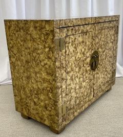  Mastercraft Pair of Custom Quality Tortoise Shell Decorated Cabinets Possibly Mastercraft - 3001313