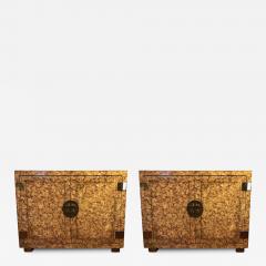  Mastercraft Pair of Custom Quality Tortoise Shell Decorated Cabinets Possibly Mastercraft - 3018447