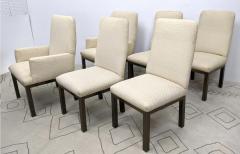  Mastercraft SET OF SIX MODERN BRONZE BASE DINING CHAIRS BY MASTERCRAFT - 2314156