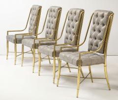  Mastercraft Set of 8 Brass Imperial Dining Chairs By Weiman Warren Llyod for Mastercraft - 4227624