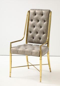  Mastercraft Set of 8 Brass Imperial Dining Chairs By Weiman Warren Llyod for Mastercraft - 4227627