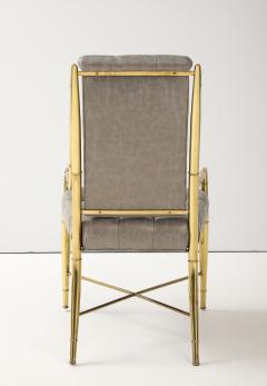  Mastercraft Set of 8 Brass Imperial Dining Chairs By Weiman Warren Llyod for Mastercraft - 4227629