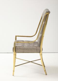  Mastercraft Set of 8 Brass Imperial Dining Chairs By Weiman Warren Llyod for Mastercraft - 4227630