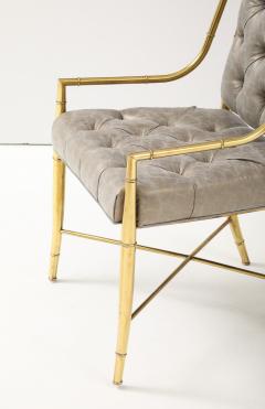  Mastercraft Set of 8 Brass Imperial Dining Chairs By Weiman Warren Llyod for Mastercraft - 4227631
