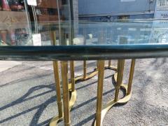  Mastercraft Stunning Mastercraft Brass Racetrack Dining Table Hollywood Regency - 1172049