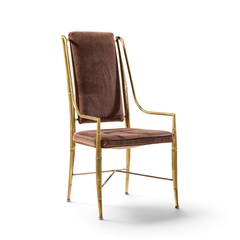  Mastercraft Warren Lloyd for Mastercraft Imperial Mid Century Brass Dining Chairs Set of 6 - 4751814