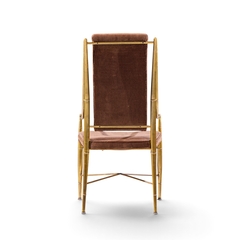  Mastercraft Warren Lloyd for Mastercraft Imperial Mid Century Brass Dining Chairs Set of 6 - 4751821