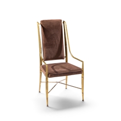  Mastercraft Warren Lloyd for Mastercraft Imperial Mid Century Brass Dining Chairs Set of 6 - 4751822