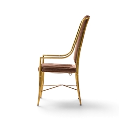  Mastercraft Warren Lloyd for Mastercraft Imperial Mid Century Brass Dining Chairs Set of 6 - 4751823