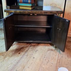  Mastercraft William Doezema for Mastercraft Two Door Cabinet in Brass and Burl Wood - 4348769