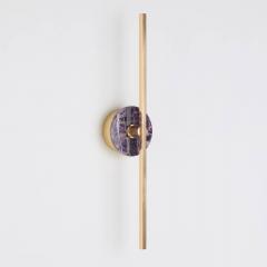  Matlight Milano Bespoke Italian wall sconce Elite Stick in polished brass and Amethyst - 3912520