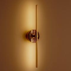  Matlight Milano Bespoke Italian wall sconce Elite Stick in polished brass and Amethyst - 3912521