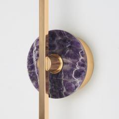  Matlight Milano Bespoke Italian wall sconce Elite Stick in polished brass and Amethyst - 3912522