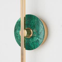  Matlight Milano Bespoke Italian wall sconce Elite Stick in polished brass and Malachite - 3912526