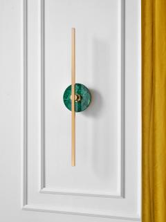  Matlight Milano Bespoke Italian wall sconce Elite Stick in polished brass and Malachite - 3912528