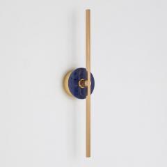  Matlight Milano Bespoke Italian wall sconce Elite Stick in polished brass and Sodalite - 3912697