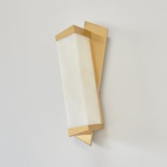  Matlight Milano Contemporary Italian Wall Sconce Offset brass and alabaster - 3286769