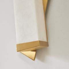  Matlight Milano Contemporary Italian Wall Sconce Offset brass and alabaster - 3286771