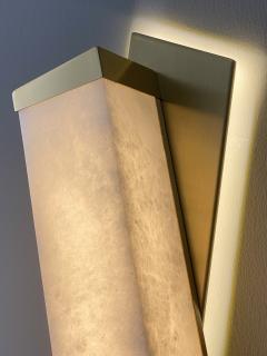  Matlight Milano Contemporary Italian Wall Sconce Offset brass and alabaster - 3286772