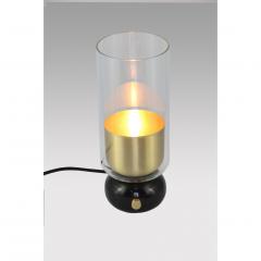  Matlight Milano E Elizarova for Matlight Italian Black Marble Glass and Brass Flute Table Lamp - 1614383