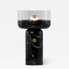  Matlight Milano E Elizarova for Matlight Studio Italian Black Marble and Glass Cup Table Lamp - 1676336