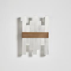  Matlight Milano Elegant Bespoke Italian wall sconce Selenor in hammered bronze and selenite - 3875147