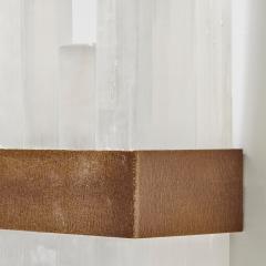  Matlight Milano Elegant Bespoke Italian wall sconce Selenor in hammered bronze and selenite - 3875151